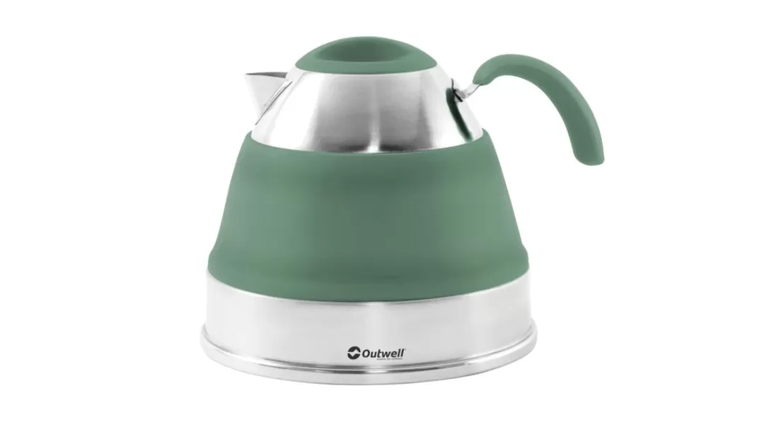 Collaps Køkkenudstyr | Grydeset Og Kedler-Outwell Collaps Kedel 2,5L Shadow Green ShadowGreen