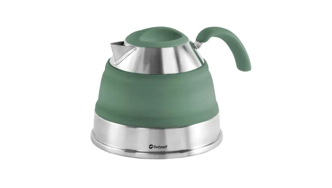 Collaps Køkkenudstyr | Grydeset Og Kedler-Outwell Collaps Kedel 1,5L Shadow Green ShadowGreen