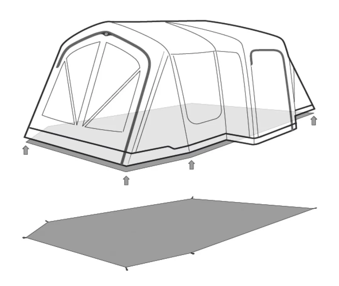 Teltunderlag-Outwell Underlag Montana 6 Air Black&Grey