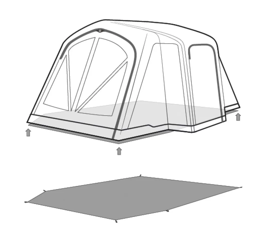 Teltunderlag-Outwell Underlag Montana 4 Air Black&Grey